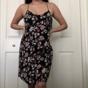 black floral dress